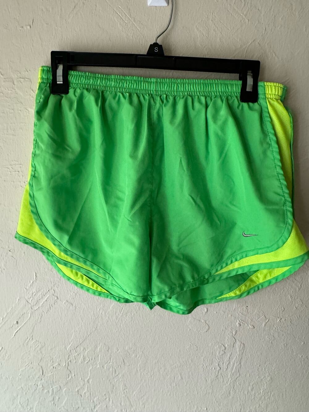Nike Women's Dri Fit Lime Green Shorts Size M